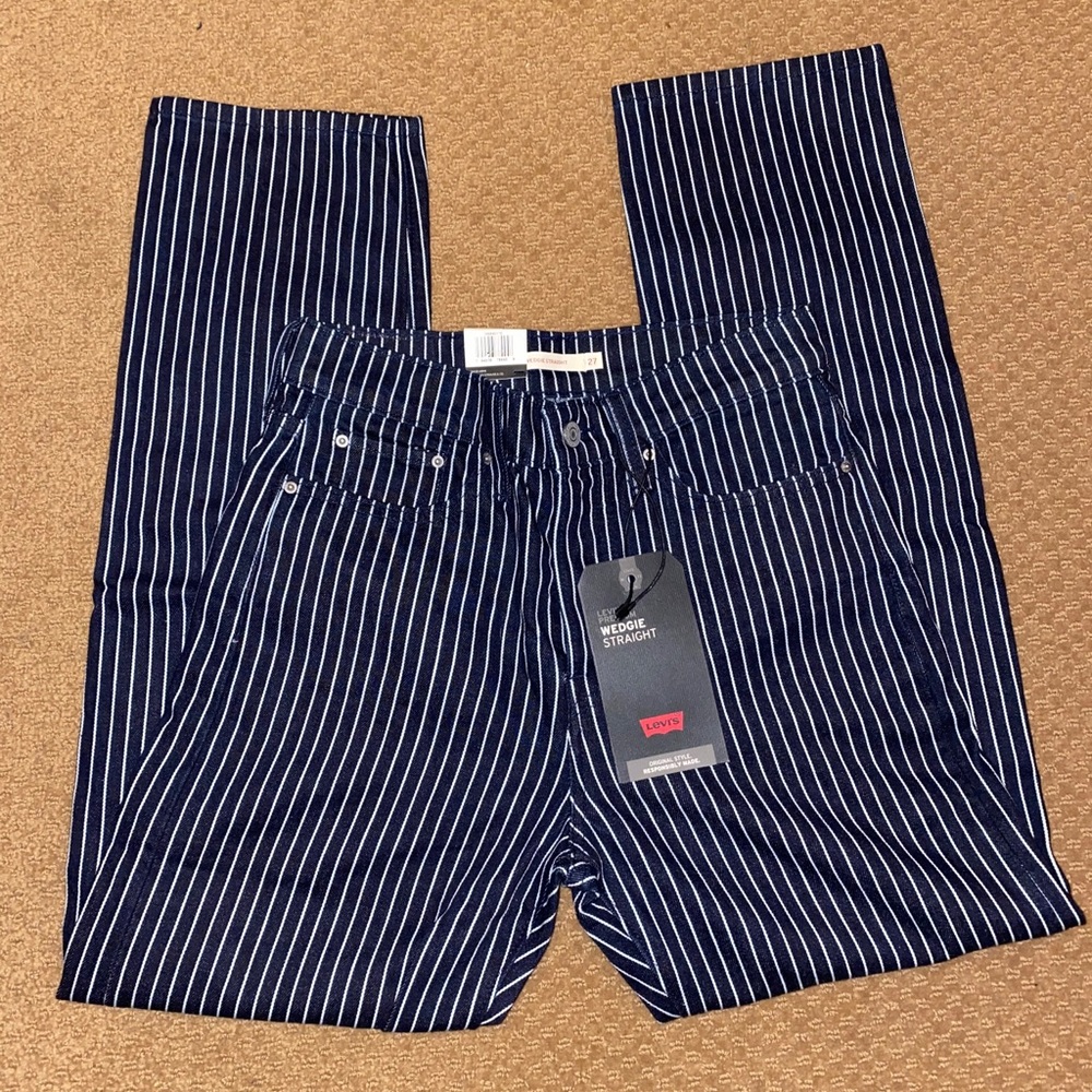 Striped Levi Straight Jeans size 27 !!